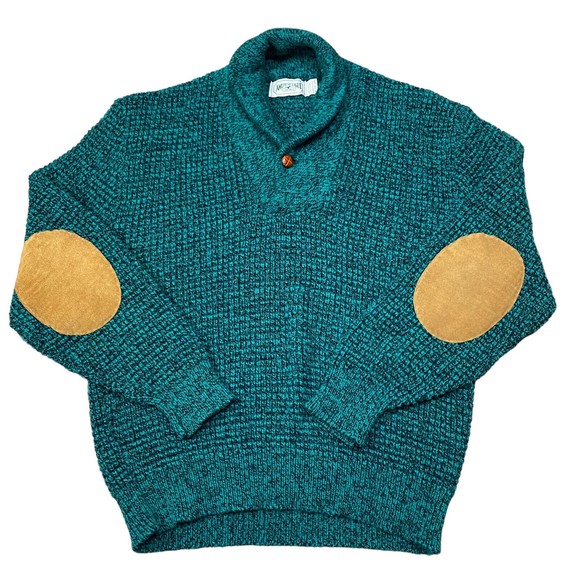American Eagle Outfitters Other - Vintage American Eagle Outfitters Elbow Pads Sweater Large Green- Made in USA